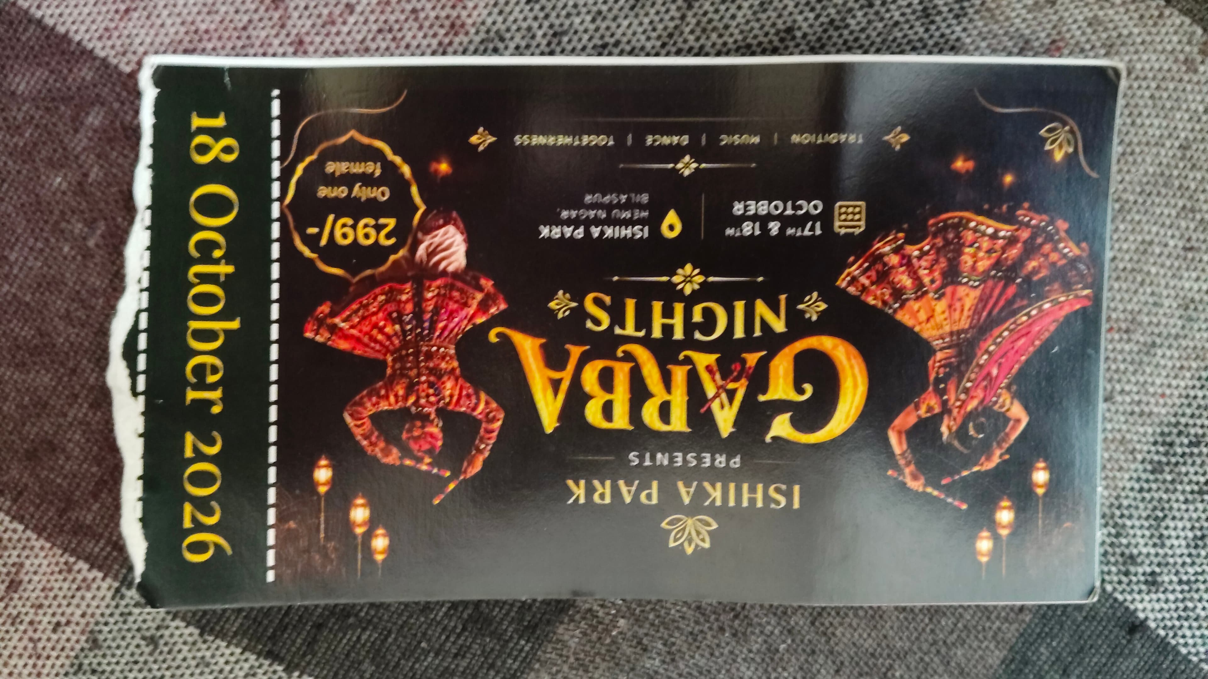 Garba passes - GGV Bazar student marketplace